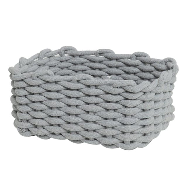 Dog Toy Basket, Cotton Rope Storage Basket, Hand Knitting Nordic Style Desktop Storage Organizer, Bathroom Organizers and Storage Baskets with Handle for Key Toys
