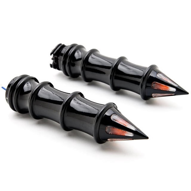 Krator Motorcycle Hand Grips 1 Inch Turn Signals Pair Compatible with Harley Davidson Road King Custom Classic