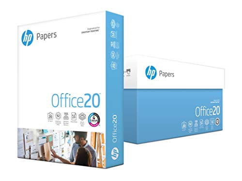 HP Paper, Office Ultra White, 20lb, 8.5 x 11, Letter , 92 Bright, 5000 Sheets / 10 Ream Case, (112110), Made In The USA
