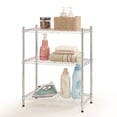 thumbnail image 2 of Hyper Tough 3 Tier Wire Shelving, Chrome Color, 250lbs Loading Capacity for Each Shelf, 2 of 9