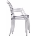 thumbnail image 5 of Nicer Furniture Polycarbonate Plastic in Clear Crystal Modern Arm Chairs, 5 of 5