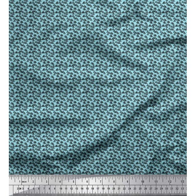 Soimoi Rayon Fabric Triangle Shirting Fabric Prints by Yard 42 Inch Wide