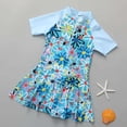 thumbnail image 2 of Toddler Girls Swimwear Rash Guard Cute Print Long Sleeve Sun Protection Beach Bathing Suit 2-3 Years, 2 of 3