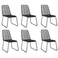 thumbnail image 2 of vidaXL 7 Piece Garden Dining Set Black, 2 of 5