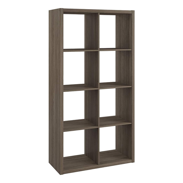 ClosetMaid Bibliothèque Décorative à Dos Ouvert Organisateur de Rangement à 8 Cubes, Gris Graphite