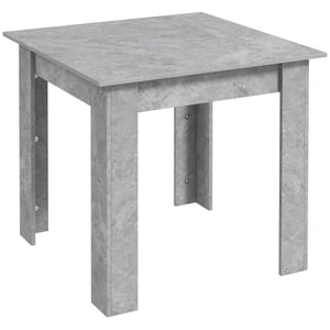 HOMCOM Square Dining Table for 2, Kitchen Table for Living Room, Grey