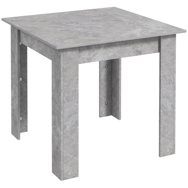 HOMCOM Table à Manger Carré pour 2, Table de Cuisine pour Salon, Gris
