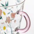 thumbnail image 3 of ziyahi Coffee Mugs Glassware Floral Pattern Glass Heat Resistant for Yogurt Travel, 3 of 9