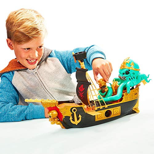 Treasure X Sunken Gold Treasure Ship Playset - 25 Levels of