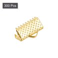 thumbnail image 3 of Unique Bargains 300Pack Ribbon Crimp Clamp Ends 10mm Cord End Clasp for DIY Craft Gold Tone, 3 of 7