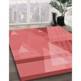 thumbnail image 3 of Ahgly Company Tapis d'Intérieur Rectangulaires Transitionnels Rouges Lavables à la Machine, 2 Pieds x 3 Pieds, 3 of 7