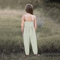 thumbnail image 4 of Toddler Girls Baby Kids Jumpsuit One Piece Solid Strap Romper Summer Outfits, 4 of 9