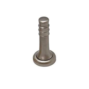 Door Stop Sand Cast Brass 73MM – Solid Brass Heavy Duty Wall, Floor, Door Mounted Stopper with Round Rosette – Black, Chrome, Satin Nickel, Satin Brass