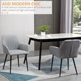 thumbnail image 4 of HOMCOM Ensemble de 2 Chaises de Salle à Manger, Chaises d'Appoint Rembourrées avec Pattes en Métal, 4 of 10
