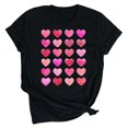 thumbnail image 1 of Meichang T-Shirts Cœur d'Amour pour Femmes T-Shirts de la Saint-Valentin Imprimé Cœur Manches Courtes Hauts Mignons Col Rond Cadeaux de la Saint-Valentin pour Femmes, 1 of 2