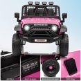 thumbnail image 3 of Ourlova Kids Electric Vehicles with Parent Remote Control, 3 Speeds, Max Speed 5 MPH, Spring Suspension, LED Lights, Music, Electric Ride-On Car, 3 of 9