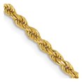 thumbnail image 1 of Quality Gold 018L-28 14K Yellow Gold 2.25 mm Diamond-Cut Rope with Lobster 28 in. Clasp Chain, 1 of 1