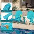 thumbnail image 2 of Gymax 4PCS Patio Folding Adirondack Chair Weather Resistant Cup Holder Yard Turquoise, 2 of 3