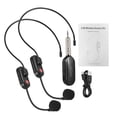 thumbnail image 2 of 2.4G Wireless Microphone Headset 164ft Range Headset Mic and Handheld Mic 2 In 1 Professional Voice Amplifier Headset Microphones for Karaoke Speaker Amplifier PA System Teaching, 2 of 7
