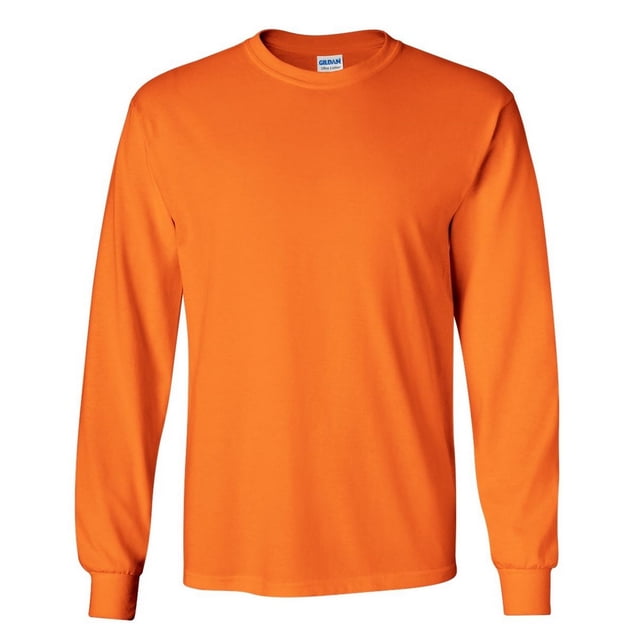 Gildan T-Shirt à Manches Longues Uni à Col Ras du Cou Ultra Cotton pour Hommes