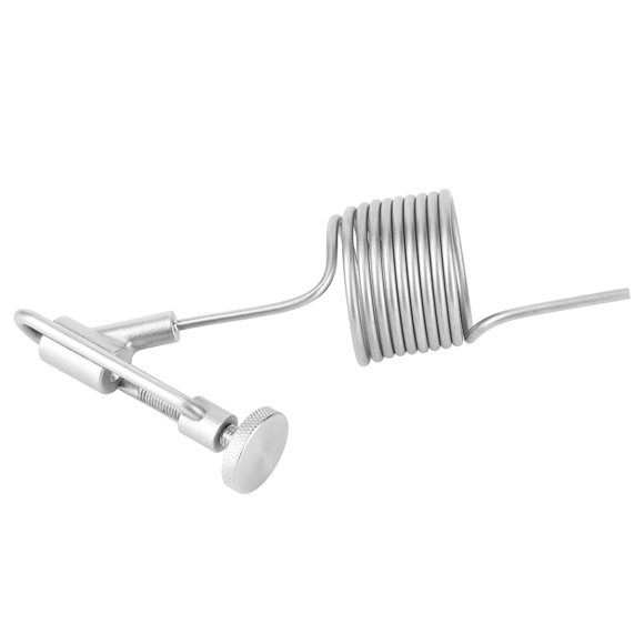 HURRISE Beer Sampling Coil,Homebrew Tools,304 Stainless Steel Beer Sampling Valve Coil Defrother Fermenter Accessory