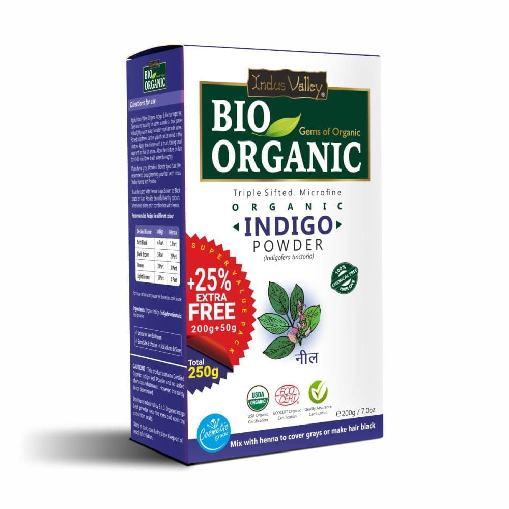 Indus Valley Bio Organic 100% Organic And Herbal Indigo Powder