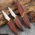 thumbnail image 4 of H-060 Dual Purpose Kitchen Knife With Wood Handle Sharp Blade For Fruits Vegetables Cutting Chopping Slicing Home Cooking Utensil 7 Inch Blade, 4 of 9