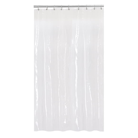 Doublure de rideau de douche robuste et imperméable en PEVA Mainstays, 137 x 198 cm, pour petites douches/cabines de douche, transparente
