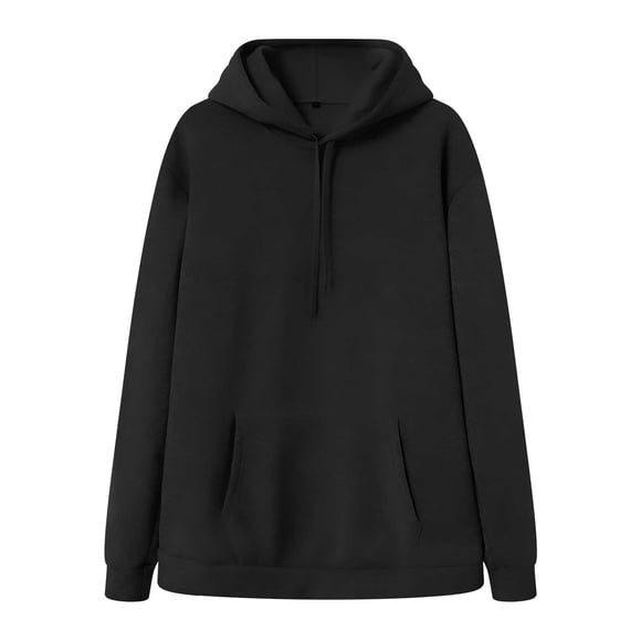 Ccpelsie Men's Fleece Pullover Hoodie Loose Fit Ultra Soft Hooded Sweatshirt With Pockets Fall Winter(Black,4XL)