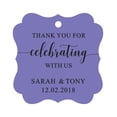 thumbnail image 1 of Darling Souvenir Fancy Frame Custom Paper Tags Thank You For Celebrating With Us Wedding Favor Gift Hang Tags-Lavender-50 Tags, 1 of 1