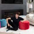 thumbnail image 3 of Gouchee Belgique Velvet Round Pouf / Ottoman, 3 of 4