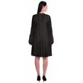 thumbnail image 4 of Moomaya Womens Long Sleeve Printed Knee Length Dress Flared Flowy Summer Dress, 4 of 6
