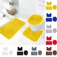 thumbnail image 1 of Xihbxyly Rug Area Rug Living Room Bedroom Rug Solid Color Bath Mats 3 Set Bathroom Rugs For 3 Pcs Toilet Mats Universal Soft Comfortable Water Absorption Non-Slip Thick Machine, 1 of 8