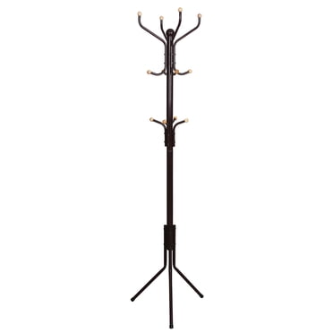 SONGMICS HOME Porte-manteau autoportant, porte-manteau en métal avec 12 crochets et 3 pieds, arbre à manteau