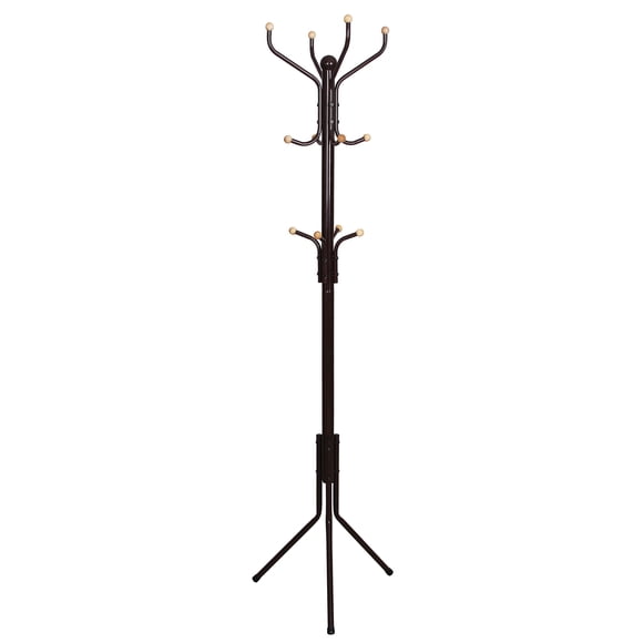 SONGMICS HOME Porte-manteau autoportant, porte-manteau en métal avec 12 crochets et 3 pieds, arbre à manteau
