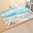 thumbnail image 3 of Summer Beach Coastal Doormat Non Entryway Rug Mat for Indoor Outdoor Use Welcome Ocean Design Floor Carpet for Balcony Yard Front Door, 3 of 5