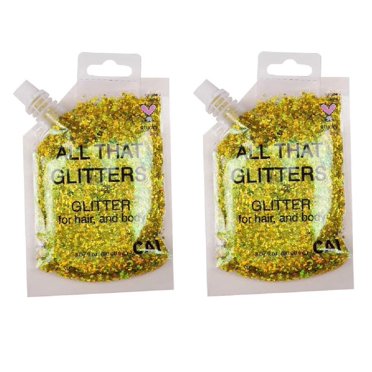 CAI All That Glitter, Glitter pour les Cheveux et le Corps, Or (Lot de 2)