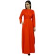 thumbnail image 1 of Bimba Robe Jilbab Unie à Manches Longues pour Femme, Col Mandarin, avec Poches, 1 of 8