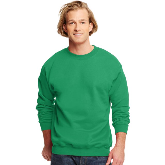 Hanes Ultimate Cotton Adult Crewneck Sweatshirt, M, Kelly Green