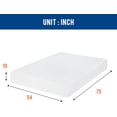 thumbnail image 2 of FDW Full 10-Inch Medium-Firm Gel Memory Foam Mattress, CertiPUR-US Certified Pressure Relief Mattress, White, 2 of 6
