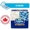 thumbnail image 1 of Royale Mouchoirs 3 Épaisseurs, 8 Paquets Format Poche, 10 Mouchoirs par Paquet, 1 of 22