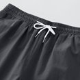 thumbnail image 2 of Plebaso Mens Casual Shorts Elastic Waist Summer Shorts Drawstring Solid Color Lounge Shorts with Pockets, 2 of 6