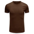 thumbnail image 4 of Black Muscle Shirt men Short-Sleeve Beefy Muscle Basic Solid Pure Color Blouse Tee Shirt Top, 4 of 5