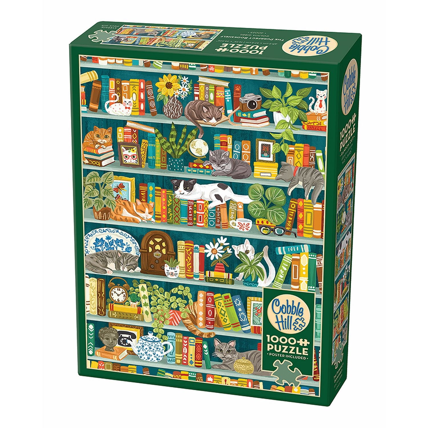 Cobble Hill Jigsaw Puzzle - The Purrfect Bookshelf, 1000 Piece Puzzle