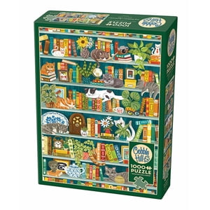Cobble Hill Jigsaw Puzzle - The Purrfect Bookshelf, 1000 Piece Puzzle