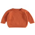 thumbnail image 1 of Baby Girl Boy Knit Pullover Sweater Fall Winter Warm Sweatshirt Tops with Pocket, 1 of 6