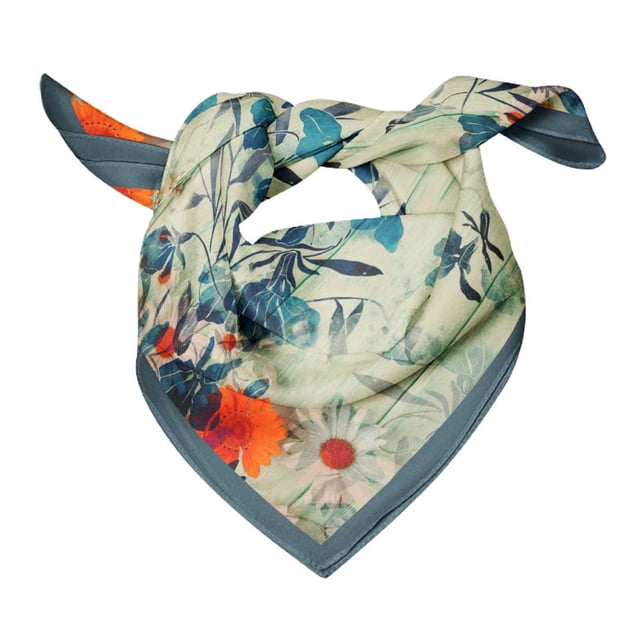 Bimba Cotton Voile Rectangular Printed Scarf Women Wrap Bandanas-40 x 80 Inches