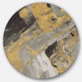 thumbnail image 1 of Designart 'Marble Gold and Black' Glam Metal Circle Wall Art, 1 of 3