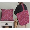 thumbnail image 5 of Soimoi Pink polyester Crepe Fabric Snow Flakes Floral Decor Fabric Printed Yard 52 Inch Wide, 5 of 5