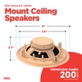 thumbnail image 3 of Pyle PDIC Series 200W 6.5" Flush Mount In Wall/In Ceiling Speakers, 3 Pair, 3 of 7